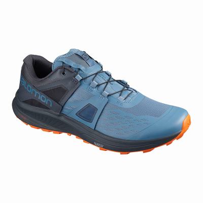 Salomon ULTRA /PRO - Miesten Polkujuoksukengät - Sininen/Punainen Oranssi